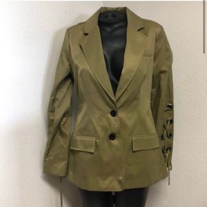 NWT Marissa Webb Vivian cut out Blazer in Olive, M